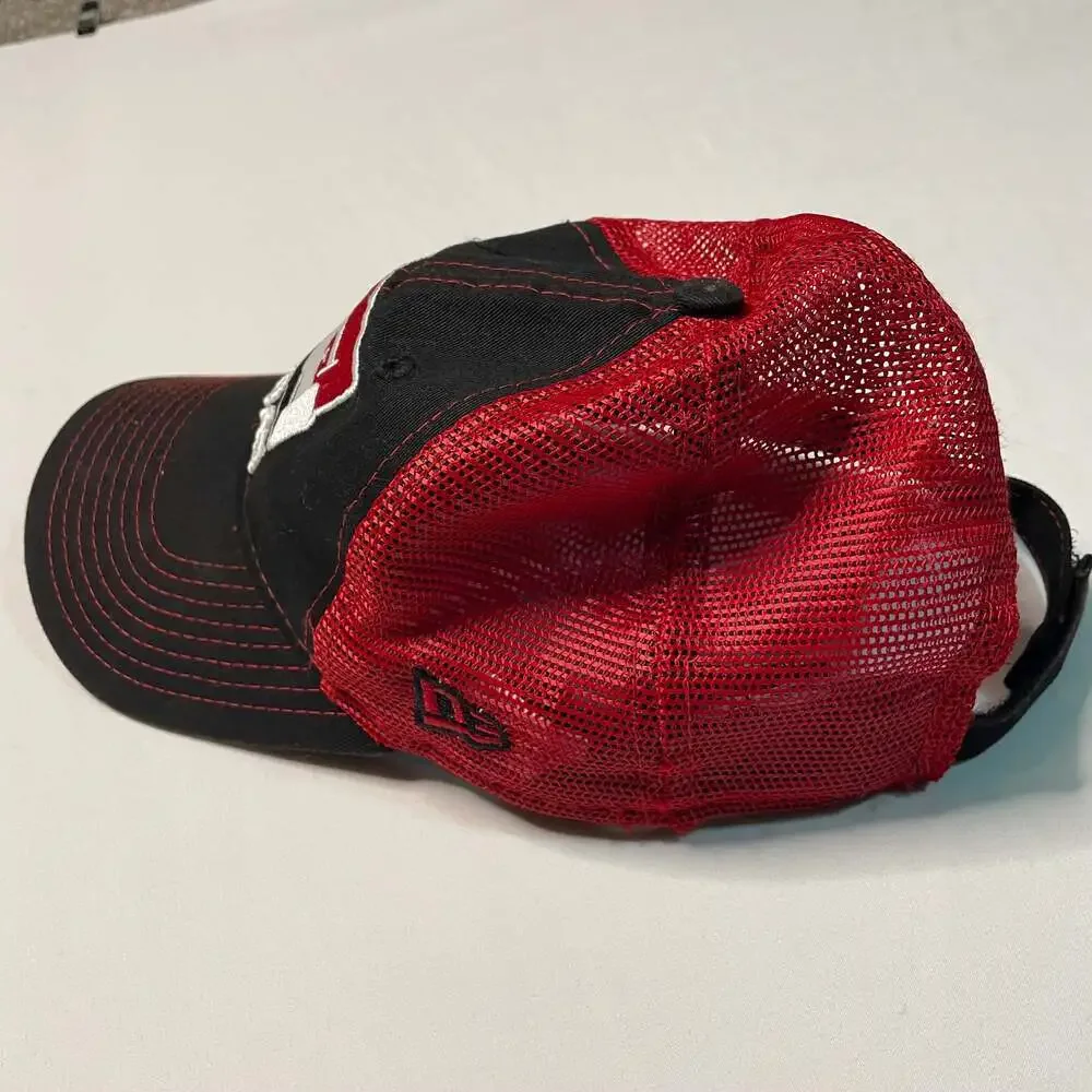 IndyCar New Era 9TWENTY Youth Trucker Hat Black Red Mesh Adjustable